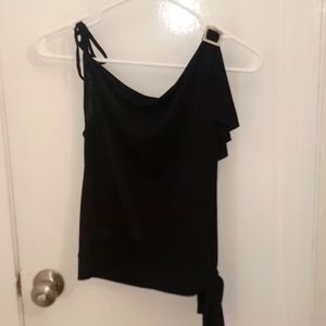Black Blouse ties on side